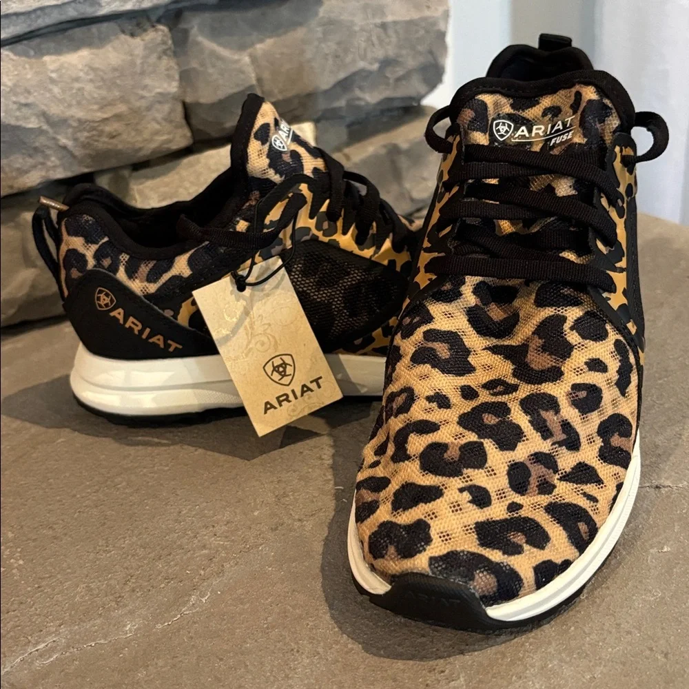 Ariat Fuse Leopard Print Lightweight EVA midsole,rubber outsole,mesh upper - Picture 2 of 11